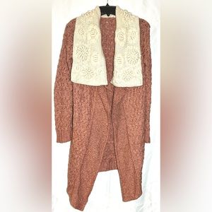KNITTED & KNOTTED ANTHROPOLOGIE LILITZ CARDIGAN DUSTER
